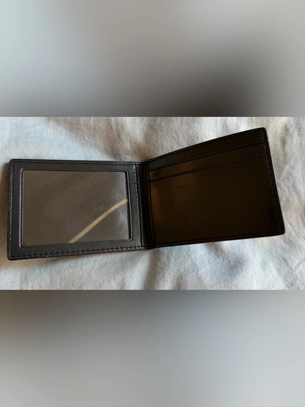Like new Coach Blue and Black Plaid Pattern Leather Card case